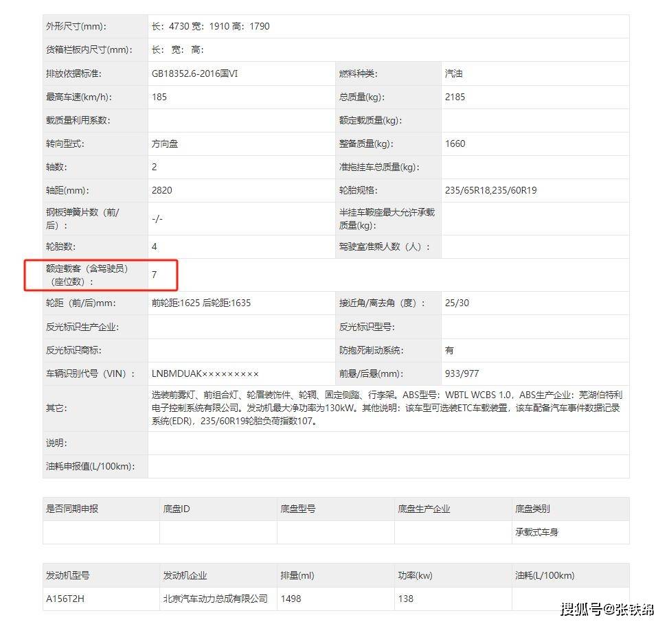 北京越野BJ30 7座版正式申報(bào),車長(zhǎng)4730mm,搭載1.5T動(dòng)力
